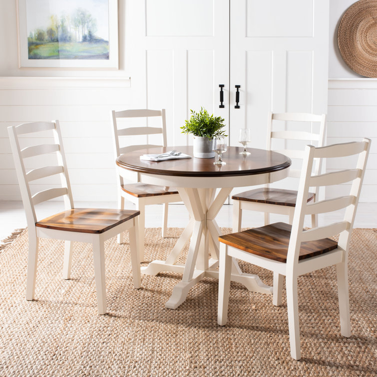 August Grove® 4 - Person Solid Wood Dining Set & Reviews | Wayfair
